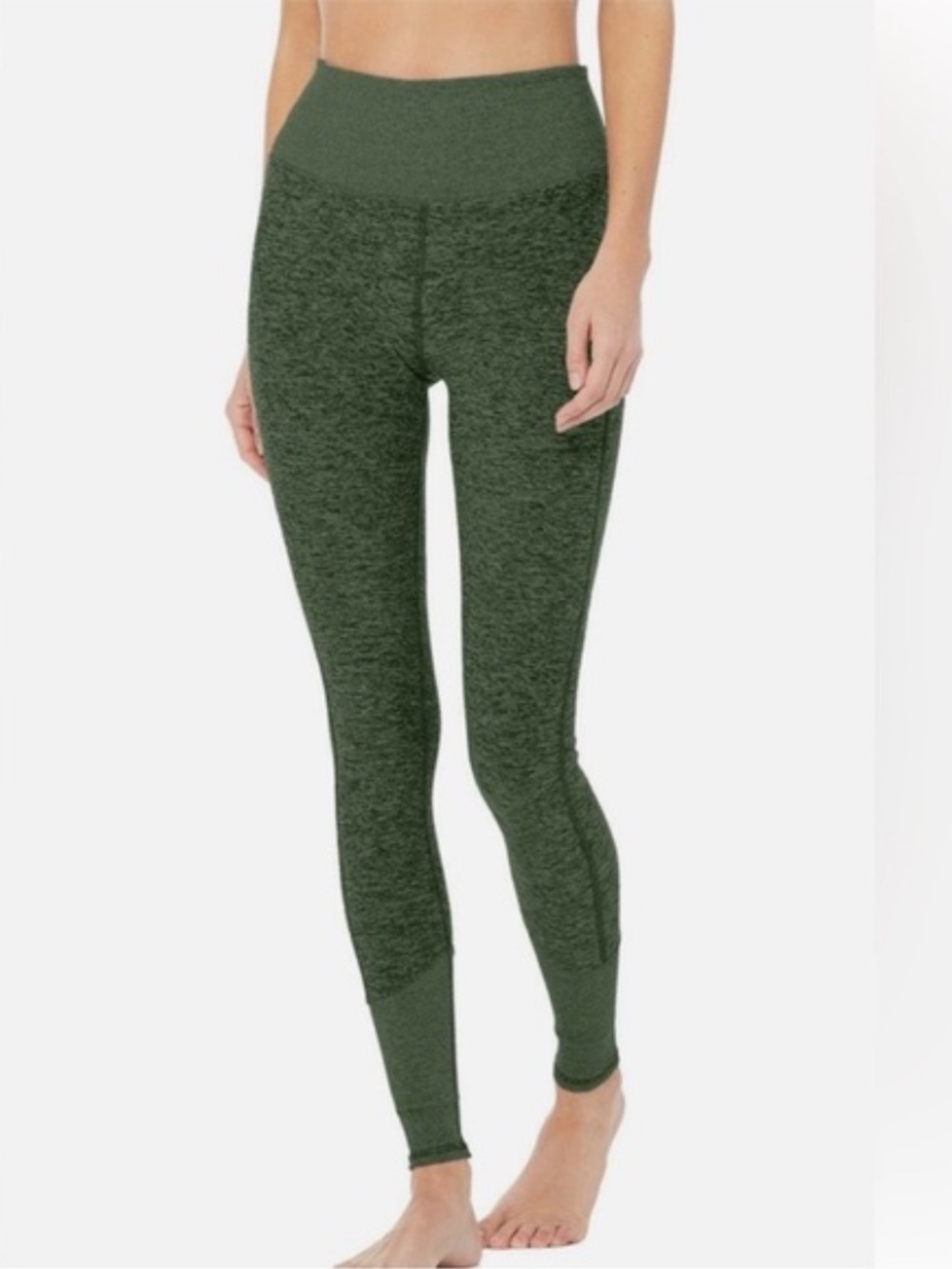 ALO High-Waist Lounge Leggings in Green Small